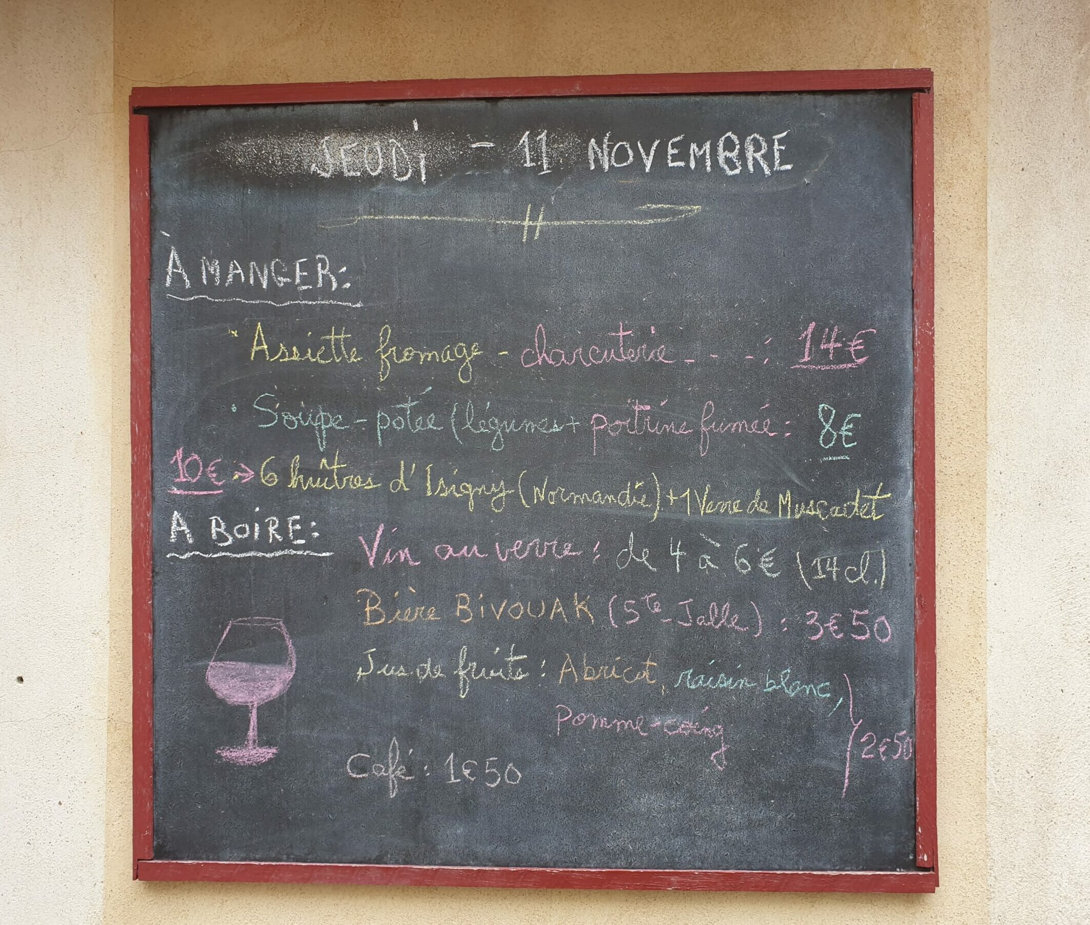 Menu du 11 novembre 2021
